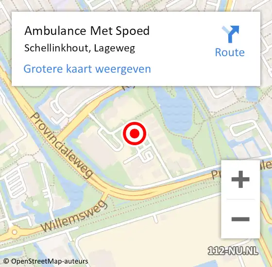 Locatie op kaart van de 112 melding: Ambulance Met Spoed Naar Schellinkhout, Lageweg op 5 april 2017 10:28