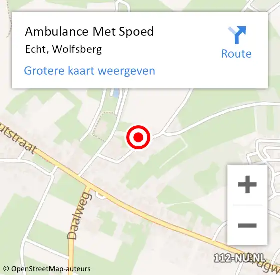 Locatie op kaart van de 112 melding: Ambulance Met Spoed Naar Echt, Wolfsberg op 5 april 2017 12:49