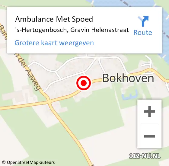 Locatie op kaart van de 112 melding: Ambulance Met Spoed Naar 's-Hertogenbosch, Gravin Helenastraat op 5 april 2017 19:02