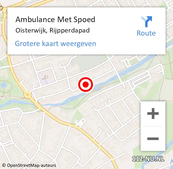 Locatie op kaart van de 112 melding: Ambulance Met Spoed Naar Oisterwijk, Rijpperdapad op 5 april 2017 20:10