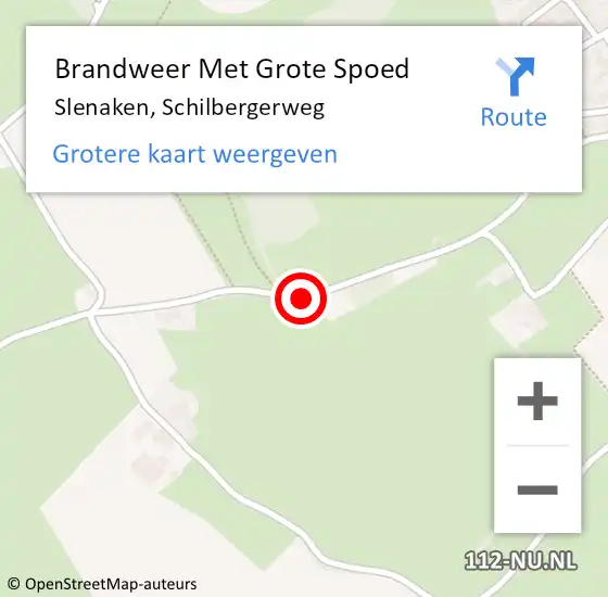 Locatie op kaart van de 112 melding: Brandweer Met Grote Spoed Naar Slenaken, Schilbergerweg op 6 april 2017 09:15