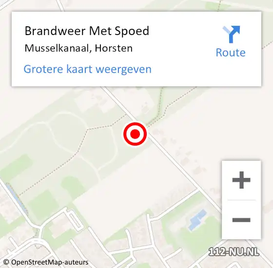 Locatie op kaart van de 112 melding: Brandweer Met Spoed Naar Musselkanaal, Horsten op 6 april 2017 11:29