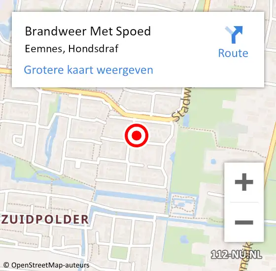 Locatie op kaart van de 112 melding: Brandweer Met Spoed Naar Eemnes, Hondsdraf op 7 april 2017 02:35