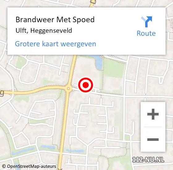 Locatie op kaart van de 112 melding: Brandweer Met Spoed Naar Ulft, Heggenseveld op 7 april 2017 07:21