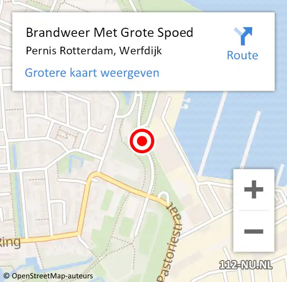 Locatie op kaart van de 112 melding: Brandweer Met Grote Spoed Naar Pernis Rotterdam, Werfdijk op 7 april 2017 10:24