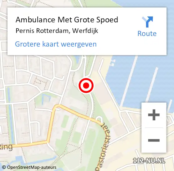 Locatie op kaart van de 112 melding: Ambulance Met Grote Spoed Naar Pernis Rotterdam, Werfdijk op 7 april 2017 10:24