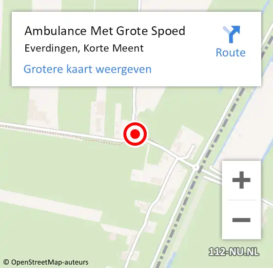 Locatie op kaart van de 112 melding: Ambulance Met Grote Spoed Naar Everdingen, Korte Meent op 7 april 2017 15:30