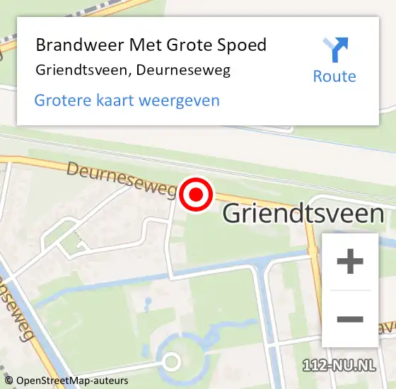 Locatie op kaart van de 112 melding: Brandweer Met Grote Spoed Naar Griendtsveen, Deurneseweg op 8 april 2017 00:49