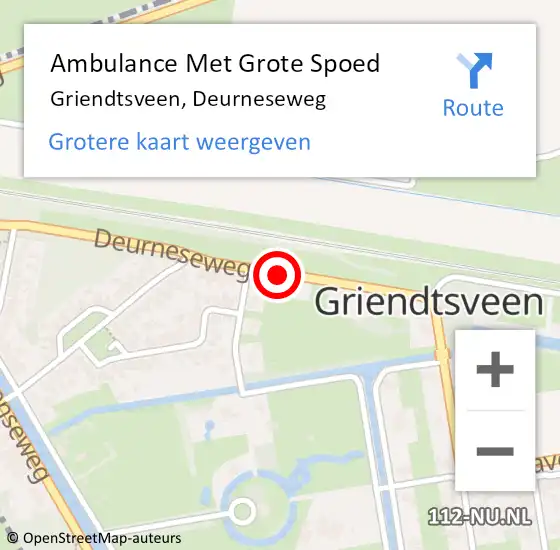 Locatie op kaart van de 112 melding: Ambulance Met Grote Spoed Naar Griendtsveen, Deurneseweg op 8 april 2017 00:51