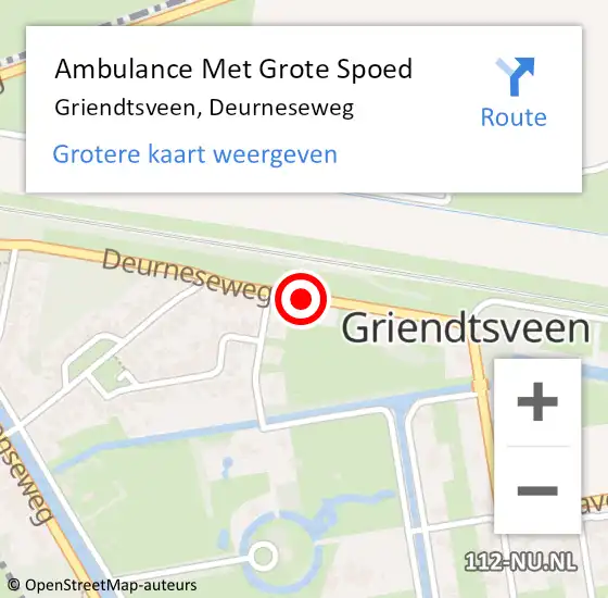 Locatie op kaart van de 112 melding: Ambulance Met Grote Spoed Naar Griendtsveen, Deurneseweg op 8 april 2017 00:52