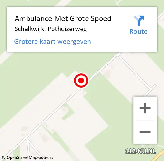 Locatie op kaart van de 112 melding: Ambulance Met Grote Spoed Naar Schalkwijk, Pothuizerweg op 8 april 2017 10:13