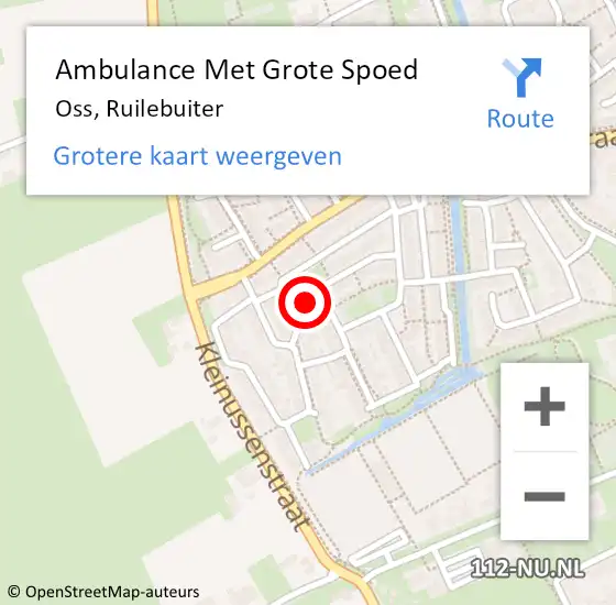 Locatie op kaart van de 112 melding: Ambulance Met Grote Spoed Naar Oss, Ruilebuiter op 8 april 2017 16:29