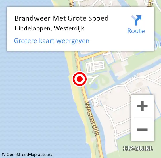 Locatie op kaart van de 112 melding: Brandweer Met Grote Spoed Naar Hindeloopen, Westerdijk op 8 april 2017 17:16