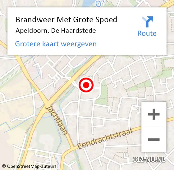 Locatie op kaart van de 112 melding: Brandweer Met Grote Spoed Naar Apeldoorn, De Haardstede op 9 april 2017 05:24