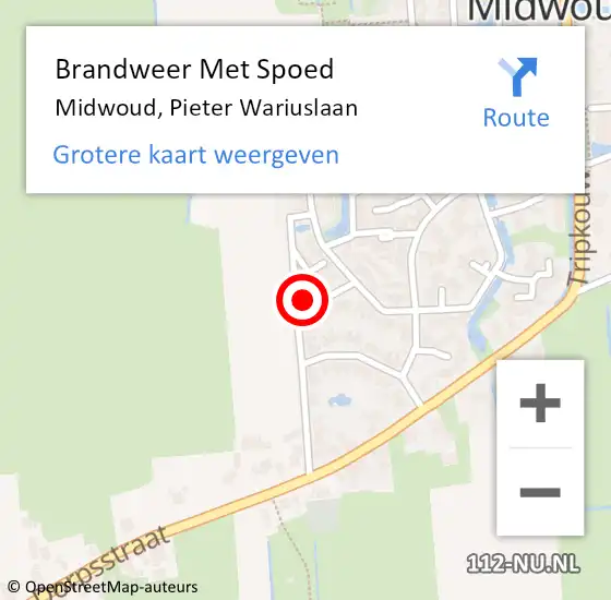 Locatie op kaart van de 112 melding: Brandweer Met Spoed Naar Midwoud, Pieter Wariuslaan op 9 april 2017 14:32