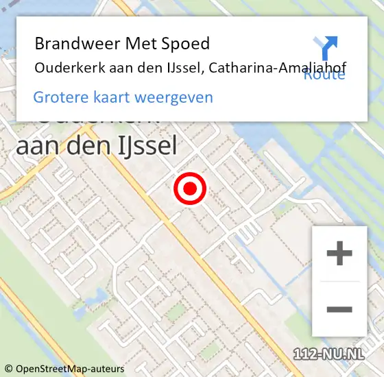 Locatie op kaart van de 112 melding: Brandweer Met Spoed Naar Ouderkerk aan den IJssel, Catharina-Amaliahof op 9 april 2017 18:37