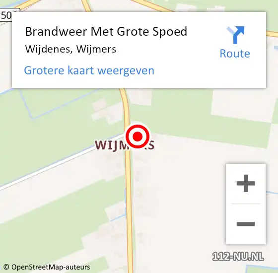 Locatie op kaart van de 112 melding: Brandweer Met Grote Spoed Naar Wijdenes, Wijmers op 9 april 2017 20:54