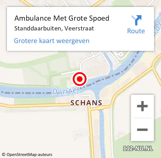 Locatie op kaart van de 112 melding: Ambulance Met Grote Spoed Naar Standdaarbuiten, Veerstraat op 10 april 2017 08:38