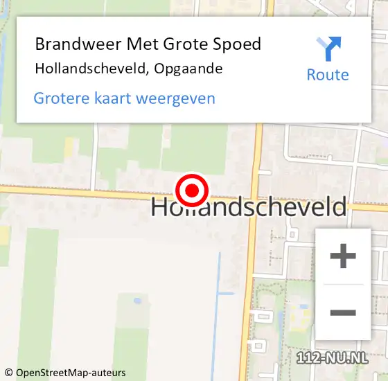 Locatie op kaart van de 112 melding: Brandweer Met Grote Spoed Naar Hollandscheveld, Opgaande op 10 april 2017 22:01