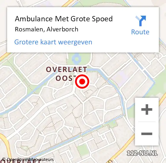 Locatie op kaart van de 112 melding: Ambulance Met Grote Spoed Naar Rosmalen, Alverborch op 10 april 2017 23:38