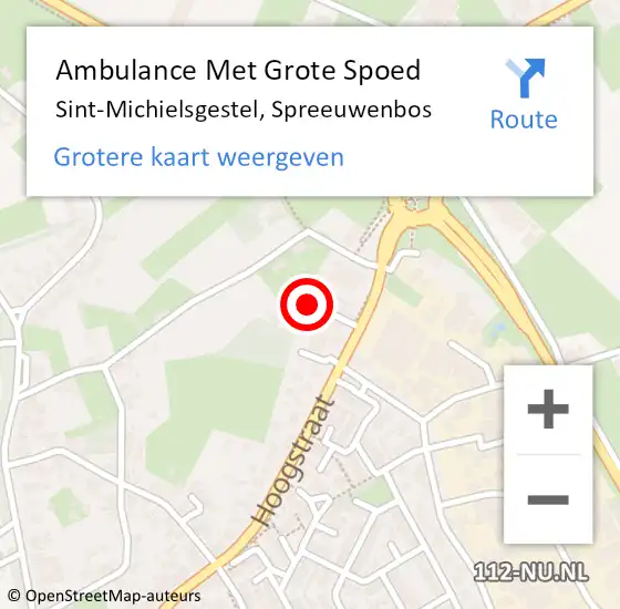 Locatie op kaart van de 112 melding: Ambulance Met Grote Spoed Naar Sint-Michielsgestel, Spreeuwenbos op 11 april 2017 07:26