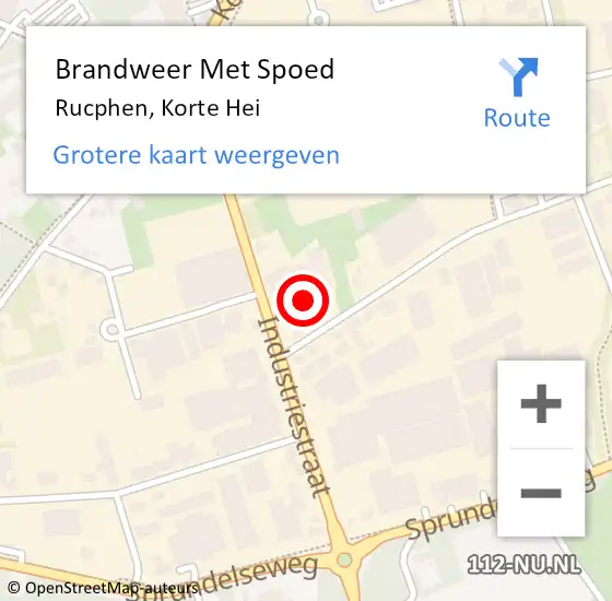 Locatie op kaart van de 112 melding: Brandweer Met Spoed Naar Rucphen, Korte Hei op 11 april 2017 14:25