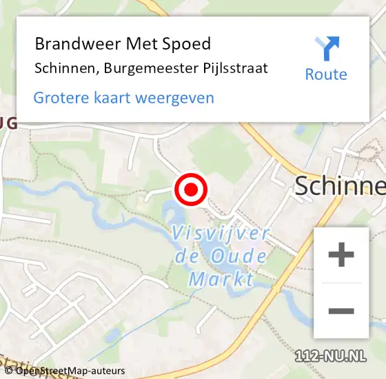 Locatie op kaart van de 112 melding: Brandweer Met Spoed Naar Schinnen, Burgemeester Pijlsstraat op 11 april 2017 18:43