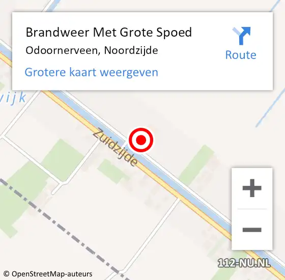 Locatie op kaart van de 112 melding: Brandweer Met Grote Spoed Naar Odoornerveen, Noordzijde op 12 april 2017 17:52