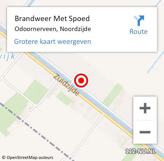 Locatie op kaart van de 112 melding: Brandweer Met Spoed Naar Odoornerveen, Noordzijde op 12 april 2017 18:27