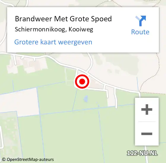 Locatie op kaart van de 112 melding: Brandweer Met Grote Spoed Naar Schiermonnikoog, Kooiweg op 12 april 2017 21:01