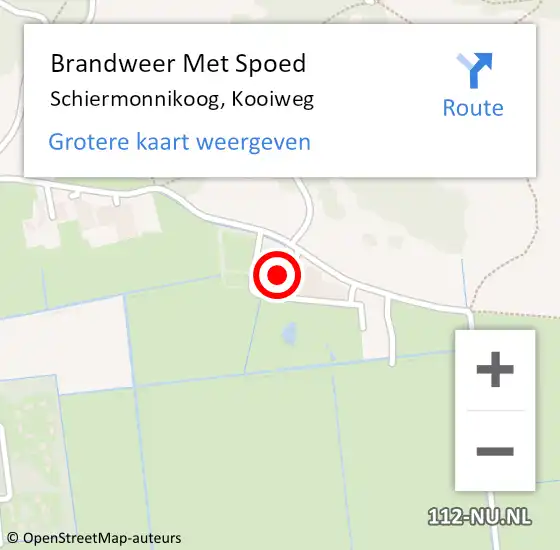Locatie op kaart van de 112 melding: Brandweer Met Spoed Naar Schiermonnikoog, Kooiweg op 12 april 2017 23:28