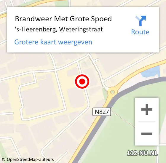 Locatie op kaart van de 112 melding: Brandweer Met Grote Spoed Naar 's-Heerenberg, Weteringstraat op 13 april 2017 08:36