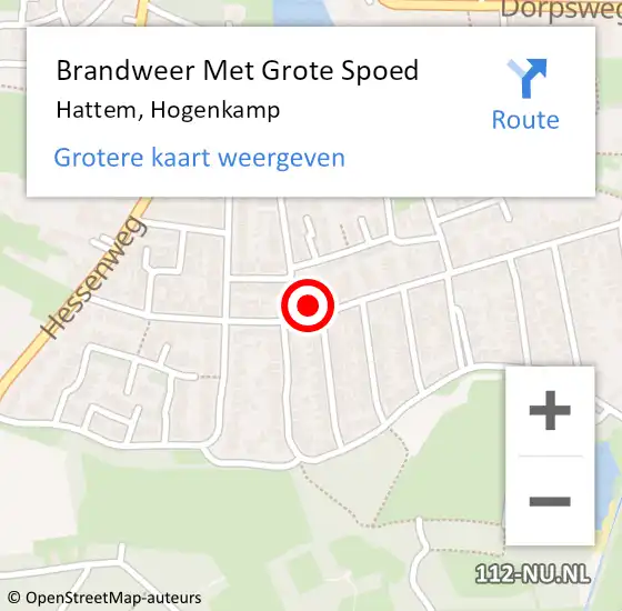 Locatie op kaart van de 112 melding: Brandweer Met Grote Spoed Naar Hattem, Hogenkamp op 13 april 2017 09:08