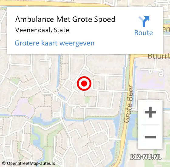 Locatie op kaart van de 112 melding: Ambulance Met Grote Spoed Naar Veenendaal, State op 13 april 2017 09:21