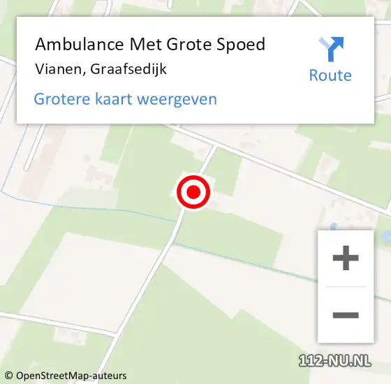 Locatie op kaart van de 112 melding: Ambulance Met Grote Spoed Naar Vianen, Graafsedijk op 13 april 2017 10:00