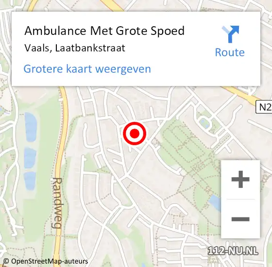 Locatie op kaart van de 112 melding: Ambulance Met Grote Spoed Naar Vaals, Laatbankstraat op 17 januari 2014 08:29