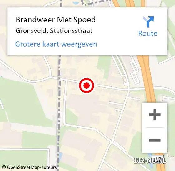 Locatie op kaart van de 112 melding: Brandweer Met Spoed Naar Gronsveld, Stationsstraat op 15 april 2017 02:17