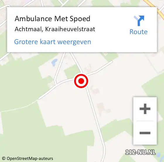 Locatie op kaart van de 112 melding: Ambulance Met Spoed Naar Achtmaal, Kraaiheuvelstraat op 15 april 2017 02:34
