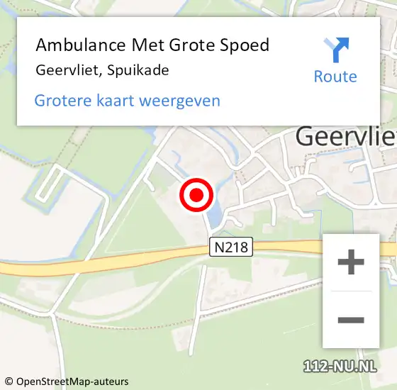 Locatie op kaart van de 112 melding: Ambulance Met Grote Spoed Naar Geervliet, Spuikade op 15 april 2017 10:07