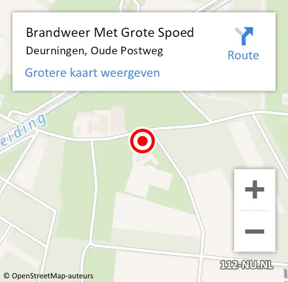 Locatie op kaart van de 112 melding: Brandweer Met Grote Spoed Naar Deurningen, Oude Postweg op 16 april 2017 10:09