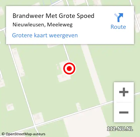 Locatie op kaart van de 112 melding: Brandweer Met Grote Spoed Naar Nieuwleusen, Meeleweg op 16 april 2017 12:18