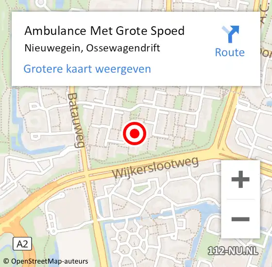 Locatie op kaart van de 112 melding: Ambulance Met Grote Spoed Naar Nieuwegein, Ossewagendrift op 16 april 2017 14:33