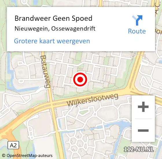 Locatie op kaart van de 112 melding: Brandweer Geen Spoed Naar Nieuwegein, Ossewagendrift op 16 april 2017 14:39