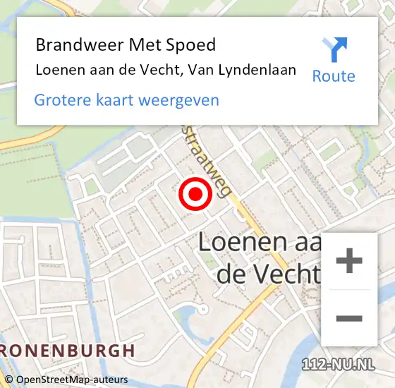 Locatie op kaart van de 112 melding: Brandweer Met Spoed Naar Loenen aan de Vecht, Van Lyndenlaan op 16 april 2017 15:52