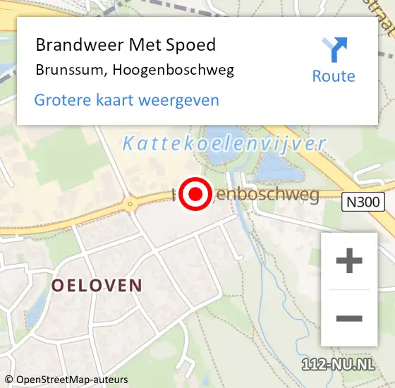 Locatie op kaart van de 112 melding: Brandweer Met Spoed Naar Brunssum, Hoogenboschweg op 16 april 2017 22:24