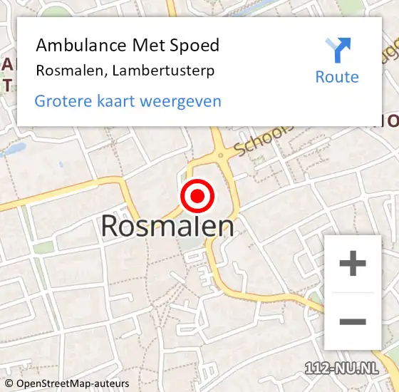 Locatie op kaart van de 112 melding: Ambulance Met Spoed Naar Rosmalen, Lambertusterp op 17 april 2017 00:26