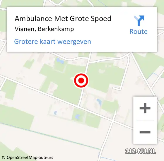 Locatie op kaart van de 112 melding: Ambulance Met Grote Spoed Naar Vianen, Berkenkamp op 17 april 2017 02:51