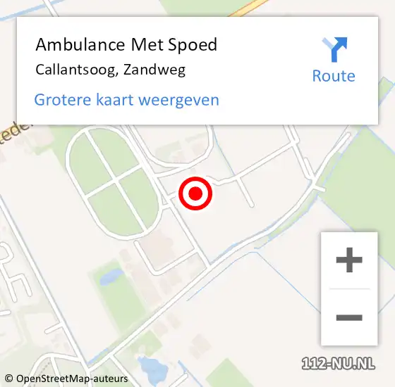 Locatie op kaart van de 112 melding: Ambulance Met Spoed Naar Callantsoog, Zandweg op 18 april 2017 08:12