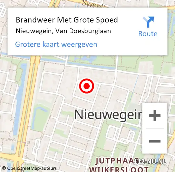 Locatie op kaart van de 112 melding: Brandweer Met Grote Spoed Naar Nieuwegein, Van Doesburglaan op 18 april 2017 11:06