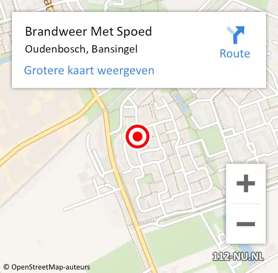 Locatie op kaart van de 112 melding: Brandweer Met Spoed Naar Oudenbosch, Bansingel op 19 april 2017 00:24